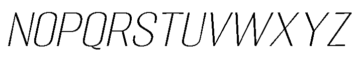 Migha-ThinSemExpCNTRSlant Font LOWERCASE