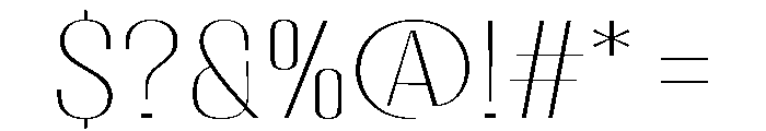 Migha-ThinSemiExpanded Font OTHER CHARS