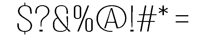 Migha-ThinSemiExpandedCNTR Font OTHER CHARS