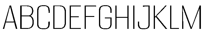 Migha-ThinSemiExpandedCNTR Font UPPERCASE