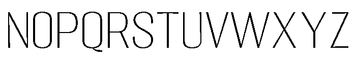 Migha-ThinSemiExpandedCNTR Font UPPERCASE