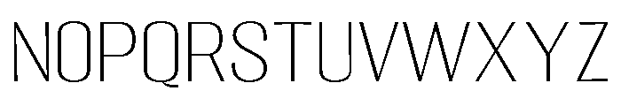 Migha-ThinSemiExpandedCNTR Font LOWERCASE