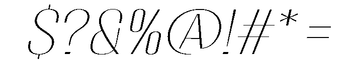 Migha-ThinSemiExpandedSlant Font OTHER CHARS