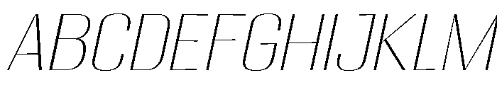 Migha-ThinSemiExpandedSlant Font UPPERCASE