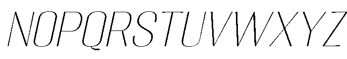 Migha-ThinSemiExpandedSlant Font UPPERCASE