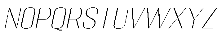Migha-ThinSemiExpandedSlant Font LOWERCASE