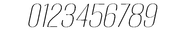 Migha-ThinSlant Font OTHER CHARS