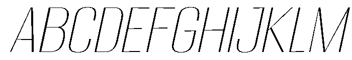 Migha-ThinSlant Font UPPERCASE