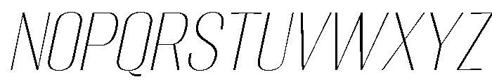 Migha-ThinSlant Font UPPERCASE