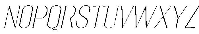 Migha-ThinSlant Font LOWERCASE