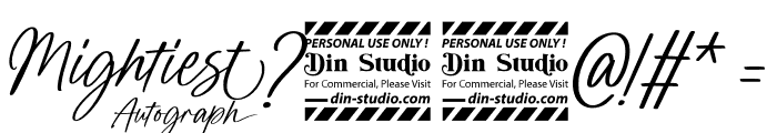 Mightiest Autograph Personal Us Font OTHER CHARS