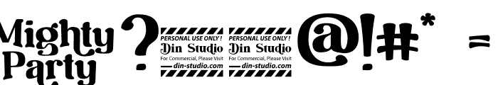 Mighty Party Personal Use Font OTHER CHARS