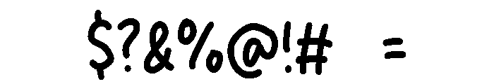 Mika Handwrite Font OTHER CHARS