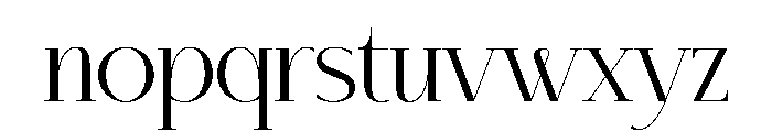 Milara Font LOWERCASE