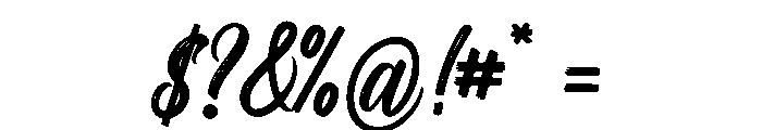Milestone Brush Font OTHER CHARS
