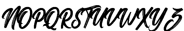 Milestone Brush Font UPPERCASE