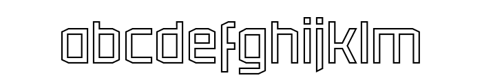 Militech Outlined Font LOWERCASE