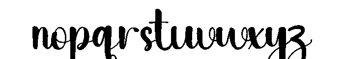 Milk Drink Font LOWERCASE