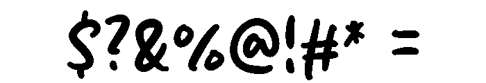 Milkshot Font OTHER CHARS