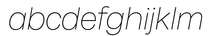 Milligram Trial Thin Italic Font LOWERCASE