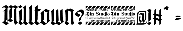 Milltown personal use Font OTHER CHARS