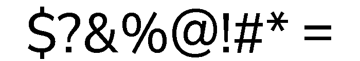 Min Sans Regular Font OTHER CHARS