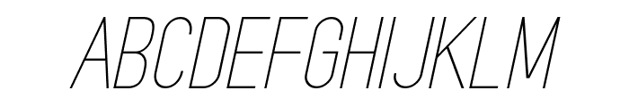MindBlue Light Italic Font UPPERCASE