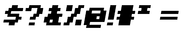 Minecraft Standard Bold Oblique Font OTHER CHARS