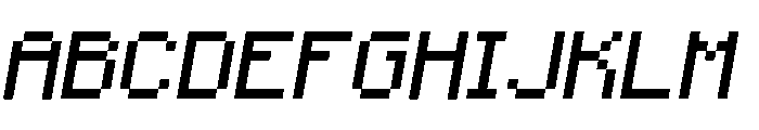 Minecraft Standard Oblique Font UPPERCASE