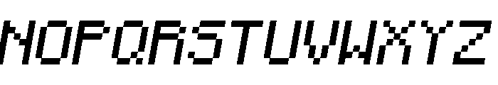 Minecraft Standard Oblique Font UPPERCASE