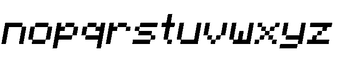 Minecraft Standard Oblique Font LOWERCASE
