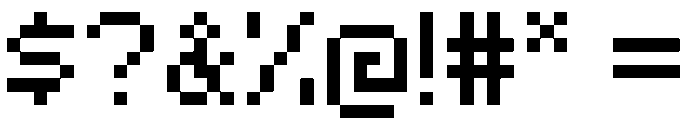 Minecraft Standard Regular Font OTHER CHARS