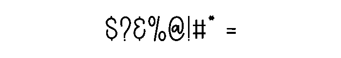 Miniplate Font OTHER CHARS