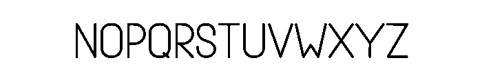 Miniplate Font UPPERCASE