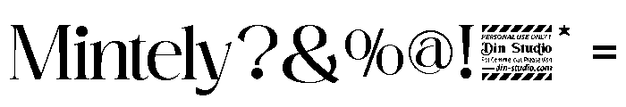 Mintely Personal Use Only Reg Font OTHER CHARS