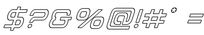 Miracle Mercury Outline Italic Font OTHER CHARS