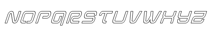 Miracle Mercury Outline Italic Font LOWERCASE