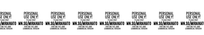 Miraikato Hand PERSONAL USE Bold Font OTHER CHARS