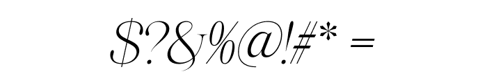 Miralova Italic Font OTHER CHARS