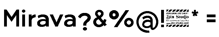 Mirava Personal Use Only Reg Font OTHER CHARS