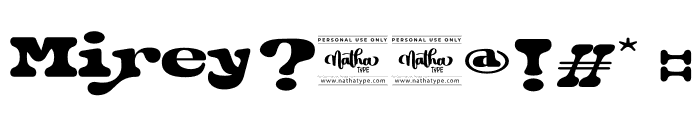 Mirey Personal Use Font OTHER CHARS