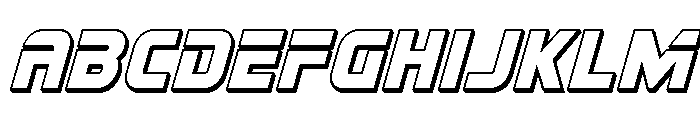 Mission: Danger 3D Italic Font UPPERCASE