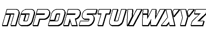 Mission: Danger 3D Italic Font UPPERCASE