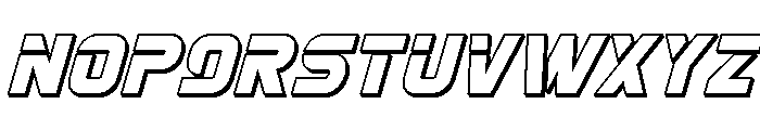 Mission: Danger 3D Italic Font LOWERCASE