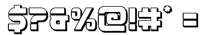 Mission: Danger 3D Font OTHER CHARS