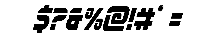 Mission: Danger Condensed Ital Font OTHER CHARS