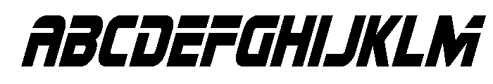Mission: Danger Condensed Ital Font UPPERCASE