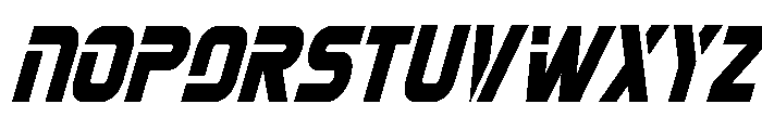 Mission: Danger Condensed Ital Font UPPERCASE
