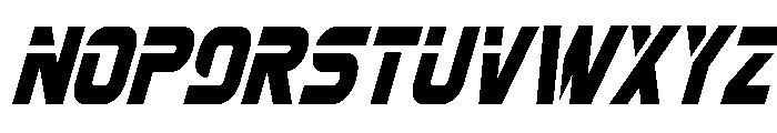 Mission: Danger Condensed Ital Font LOWERCASE