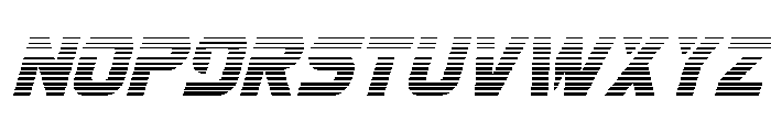Mission: Danger Gradient Ital Font LOWERCASE